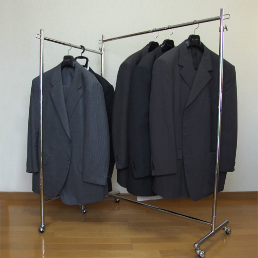 2つ折りハンガーラック（90cm+55cm）